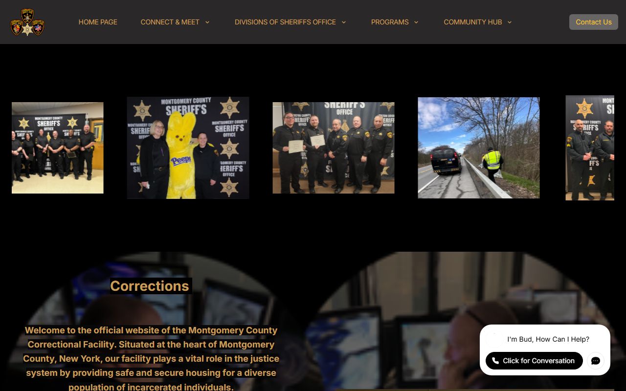 Montgomery County inmate population Corrections Division page